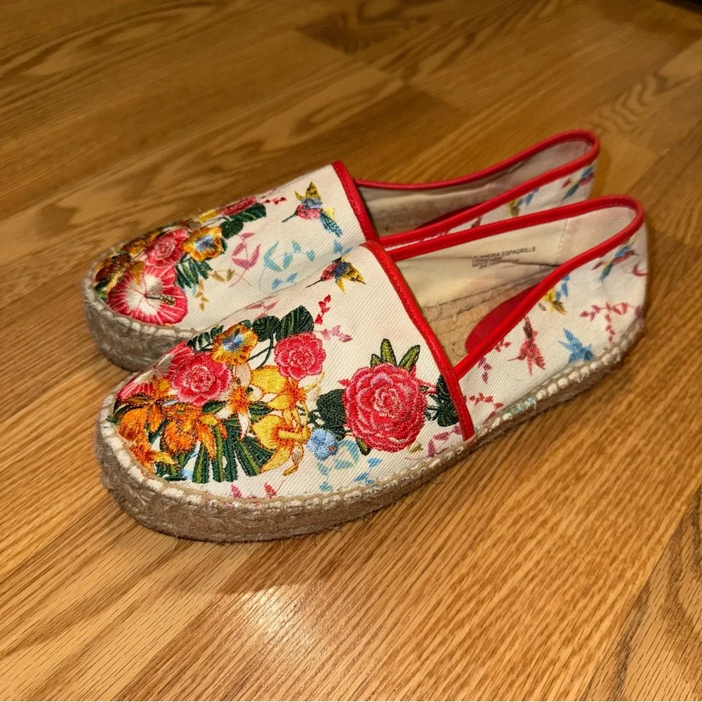 Johnny Was Andra‎ Embroidered Floral Espadrille 8m
